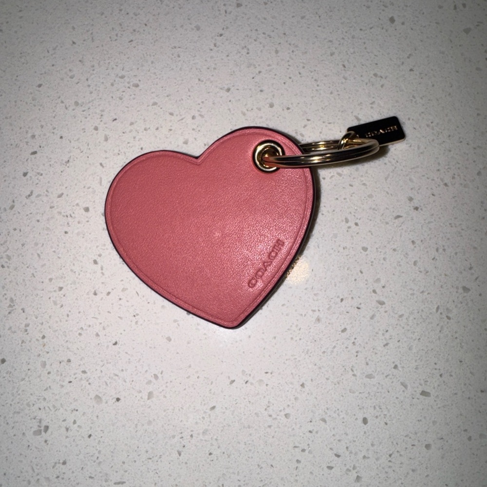 Coach Coral Heart Key Holder - Picture 2 of 4